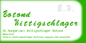 botond wittigschlager business card